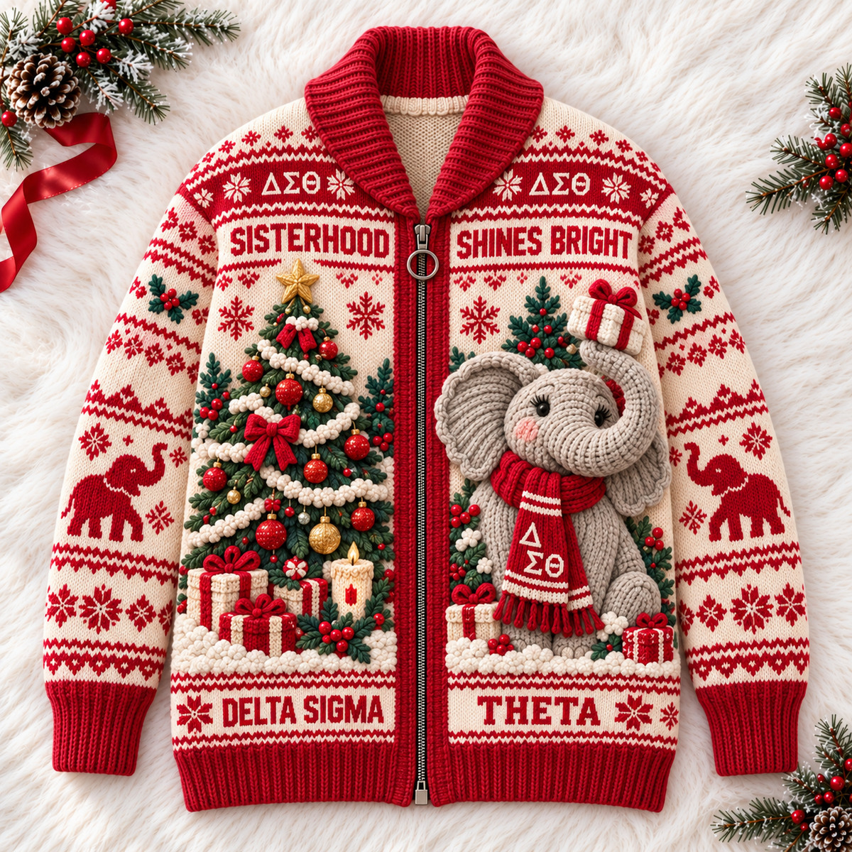 DST WOOL ZIP CARDIGAN NPL