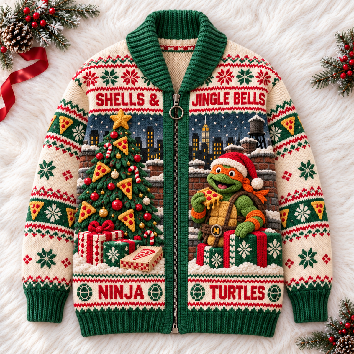 NJT WOOL ZIP CARDIGAN NPL