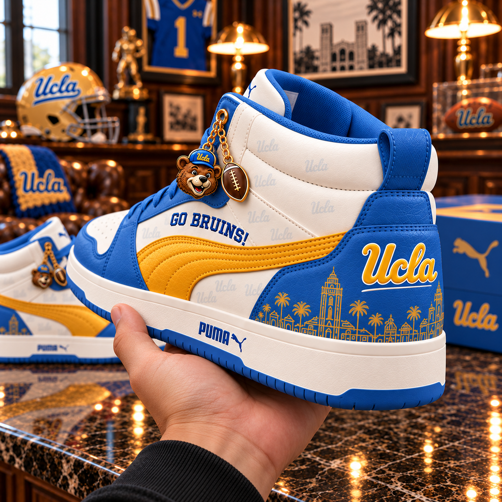 UCLA Premium Mid-Top Sneakers with Charms PNPA