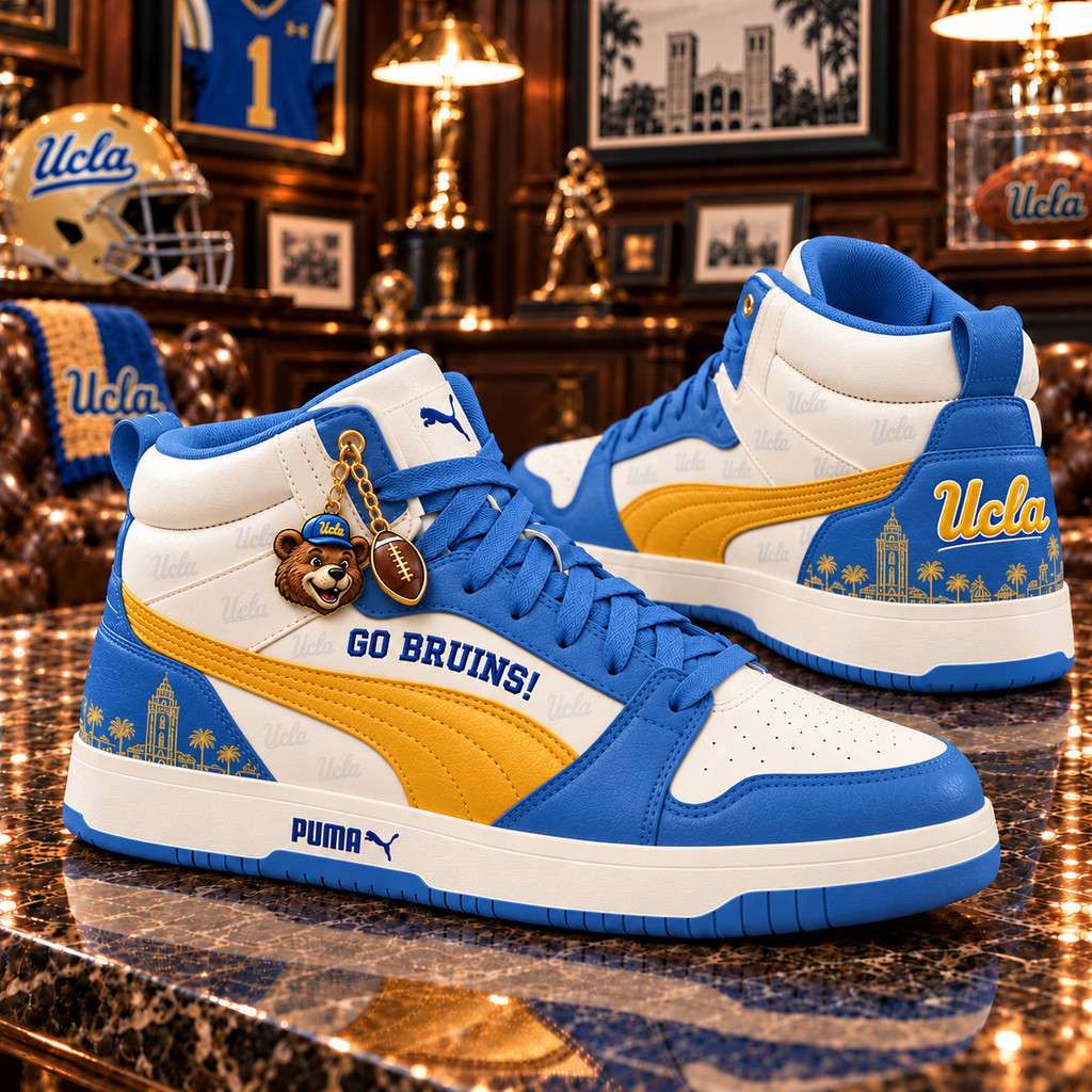 UCLA Premium Mid-Top Sneakers with Charms PNPA
