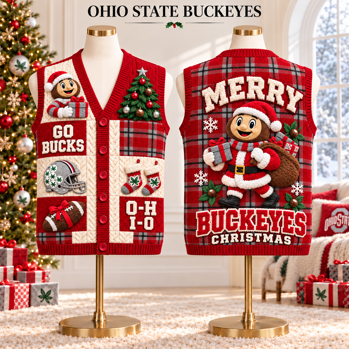 OSB Premium Christmas Cardigan Vest TMH