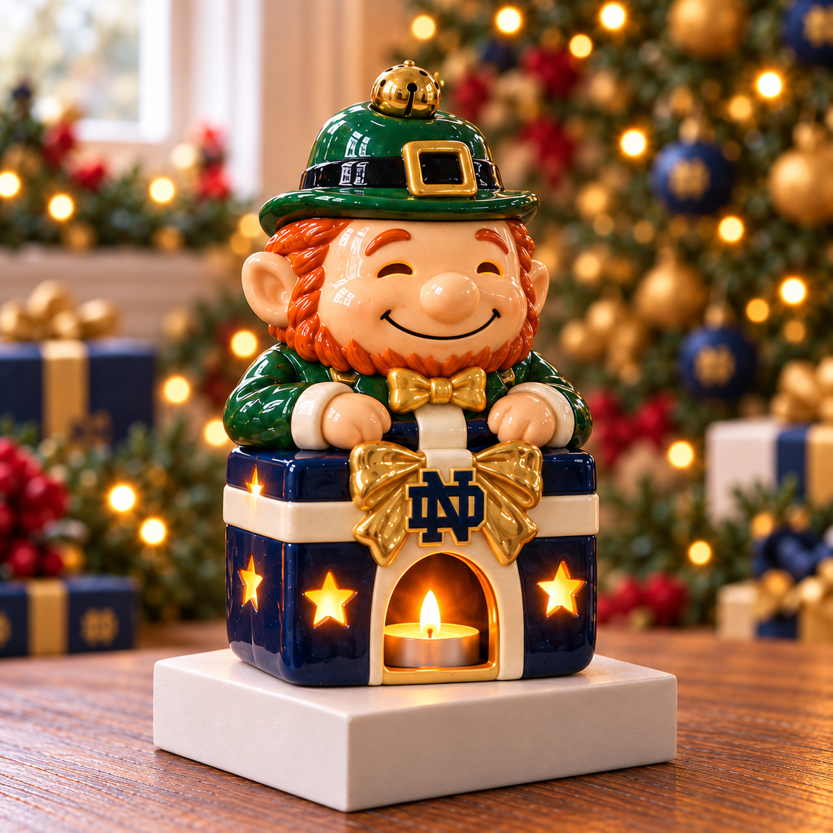 NDFI CHRISTMAS CERAMIC CANDLE HOLDER HQH 2