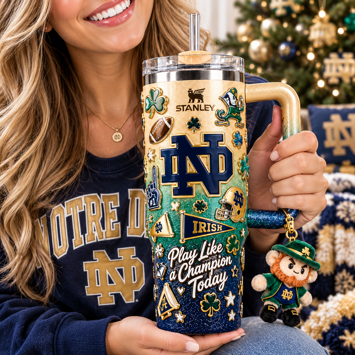 NDFI 40oz 3D Embossed Glitter Tumbler Collector Edition TTNL