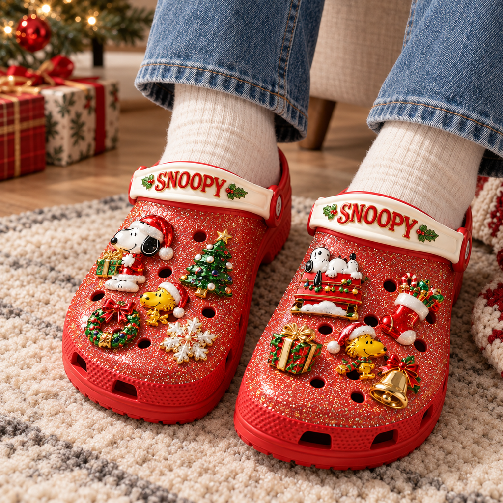 SPNY Premium Christmas Glitter Charm Clogs NTTB