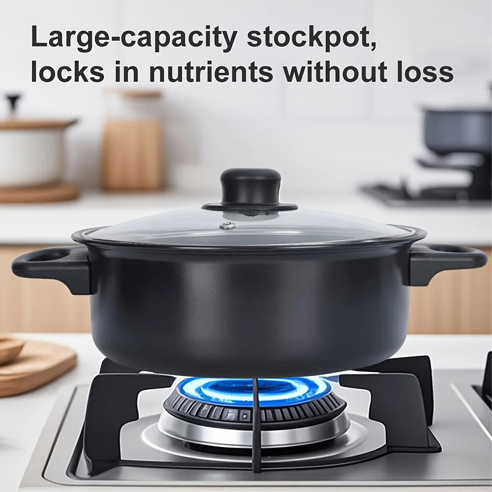 13-Piece Non-Stick Cookware Set - Durable Kitchen Utensil Set with Pots, Pans & Maifan Stone Frying Pan