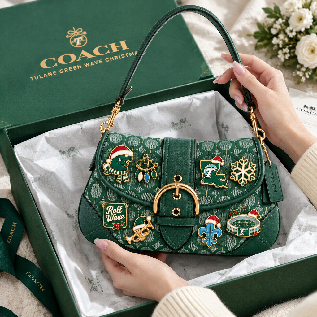 Tulane Green Wave Soho Bag With Charm