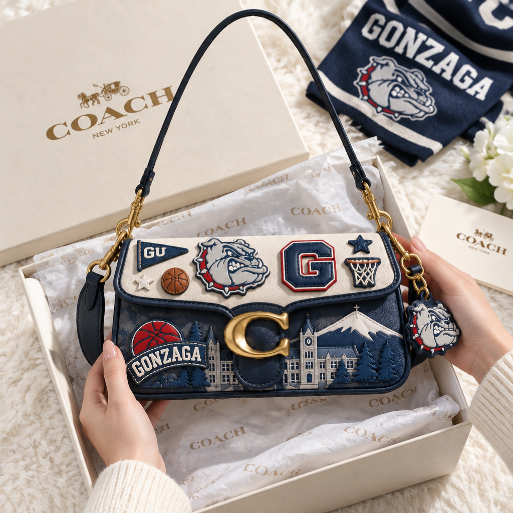 Gonzaga Bulldogs Coach Shoulder Cross With Charm